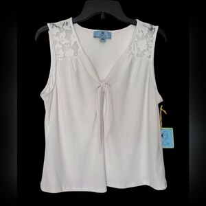 Cece No Sleeves V Neck Top Blouse Women's Size Medium